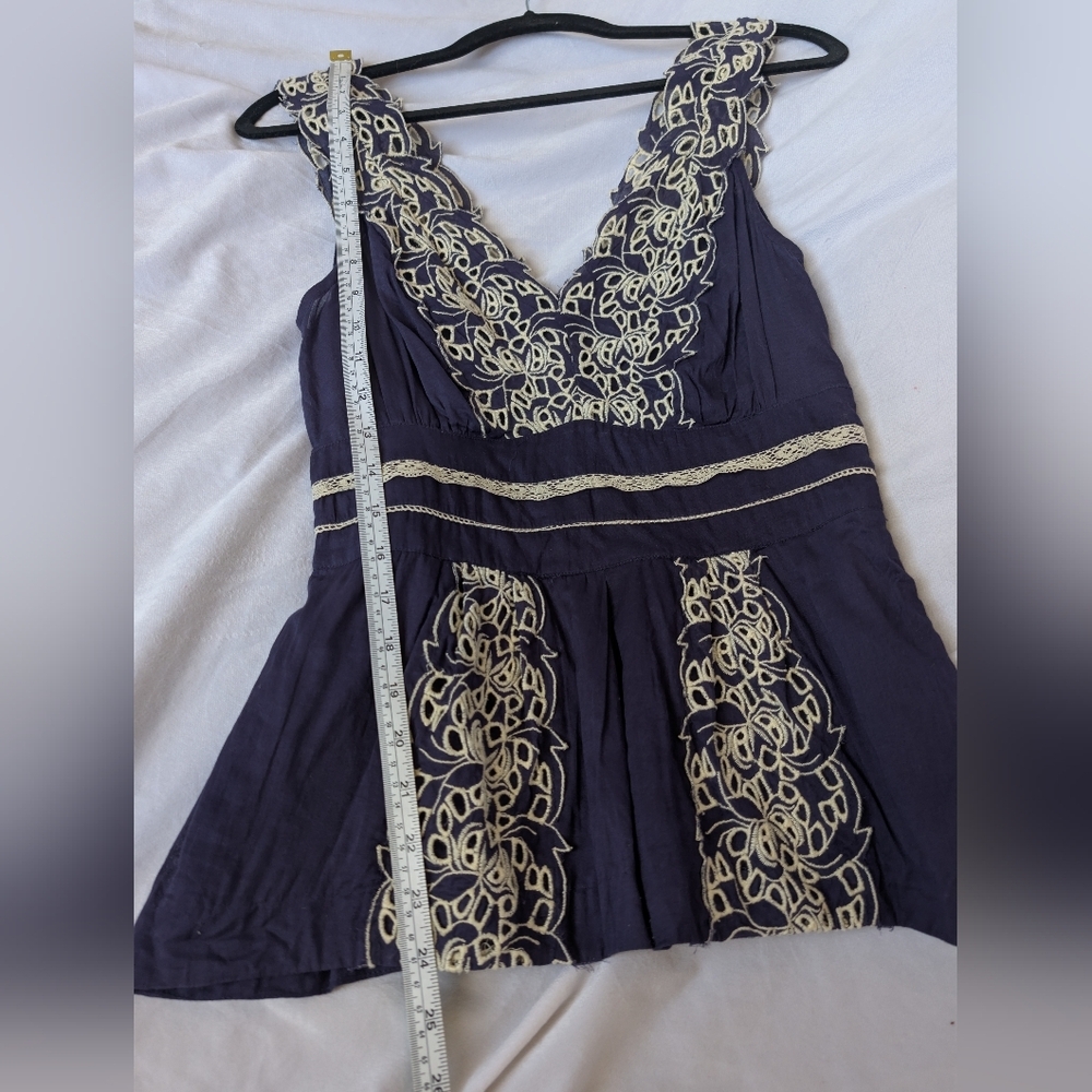 Anthropologie Floreat Embroidered Blouse Size 6 - Picture 8 of 10